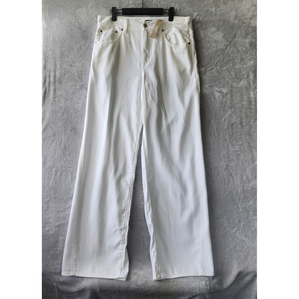 J.Crew Jeans Womens Size 29 Tall Summertime White Wide Leg Lightweight Denim 29T